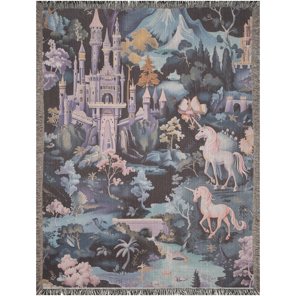 🏰 Enchanted Castle Tapestry Blanket