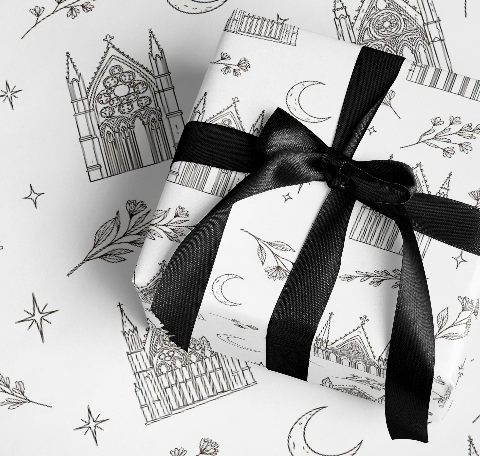 Elegant Gothic Cathedral and Moon Design Product