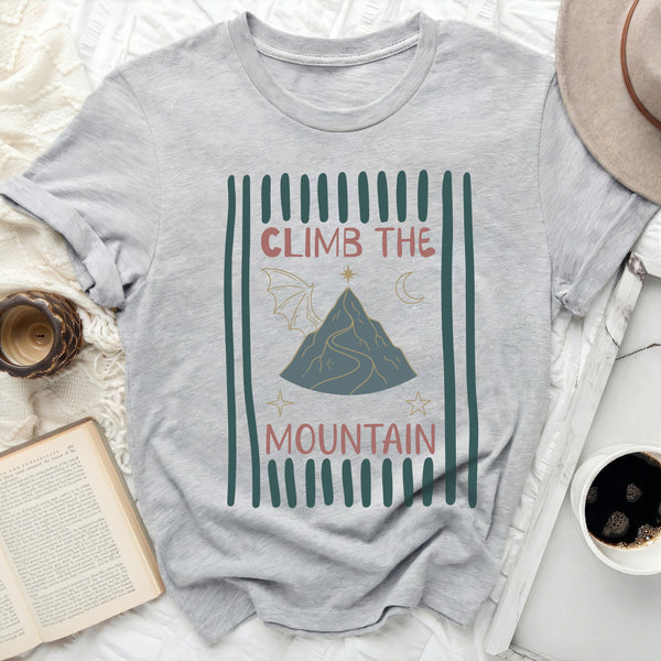 Stripe Mountain Tee in Athletic Heather