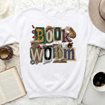 Book Worm Collage Sweatshirt