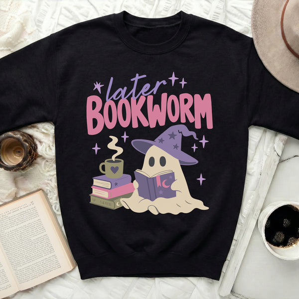 Later Bookworm Sweatshirt in Black