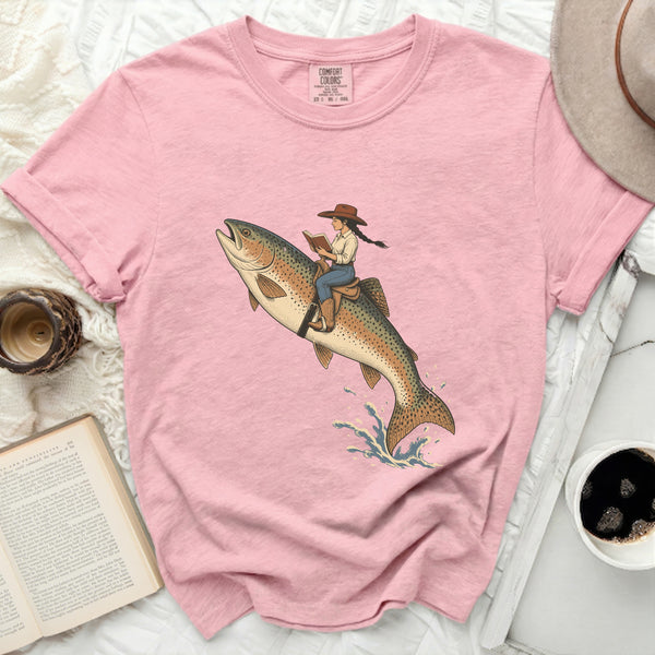 Trout Rider Tee in Blossom