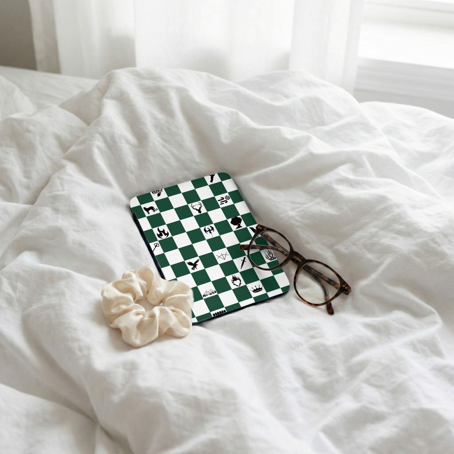 Green White Checkerboard Magic Symbols Case product type