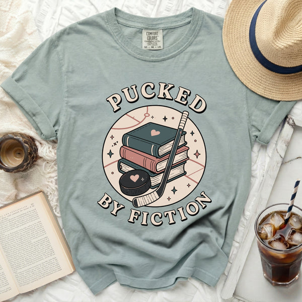 Pucked By Fiction Hockey Tee in Bay