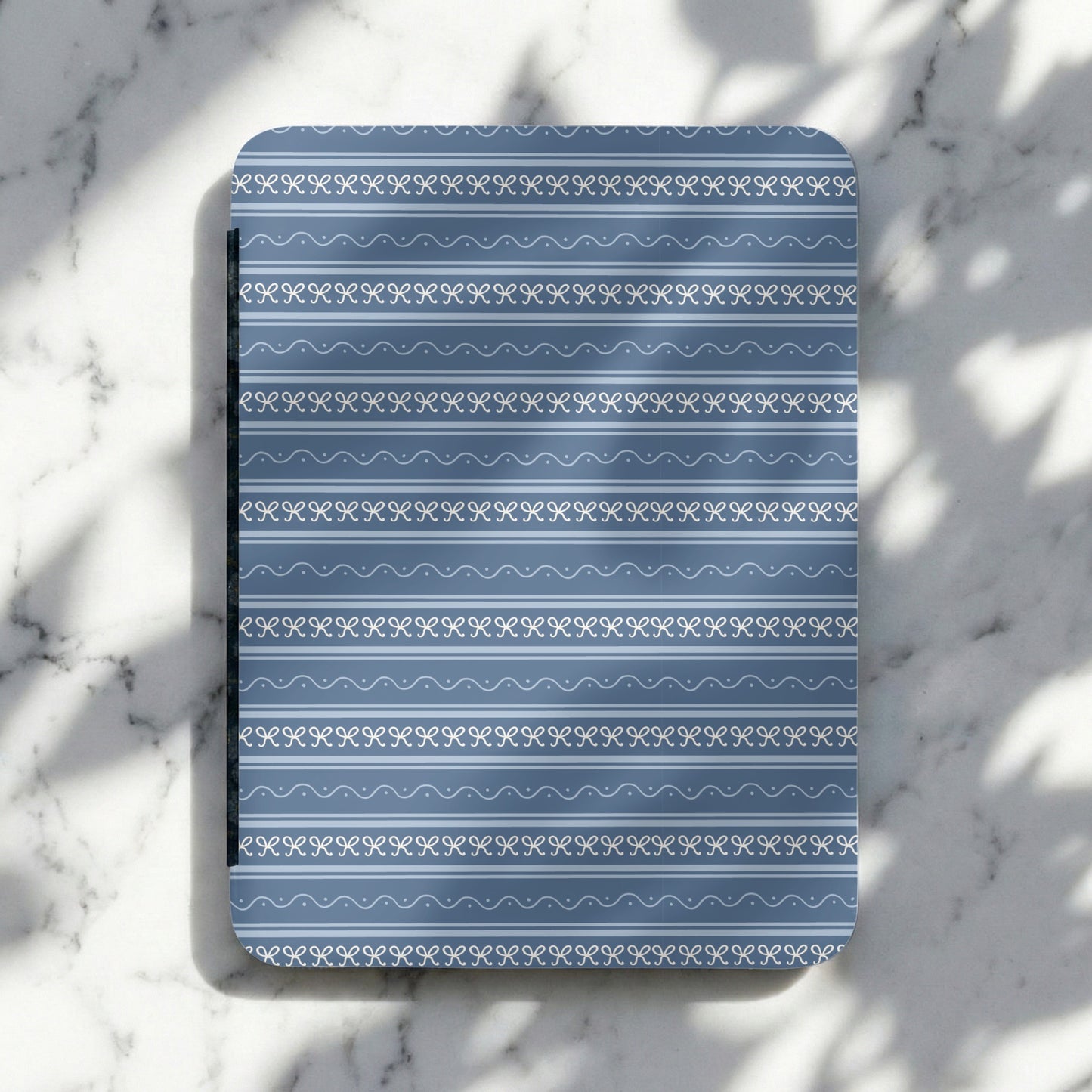 Navy Blue Pattern Case with Small White Swirl Lines