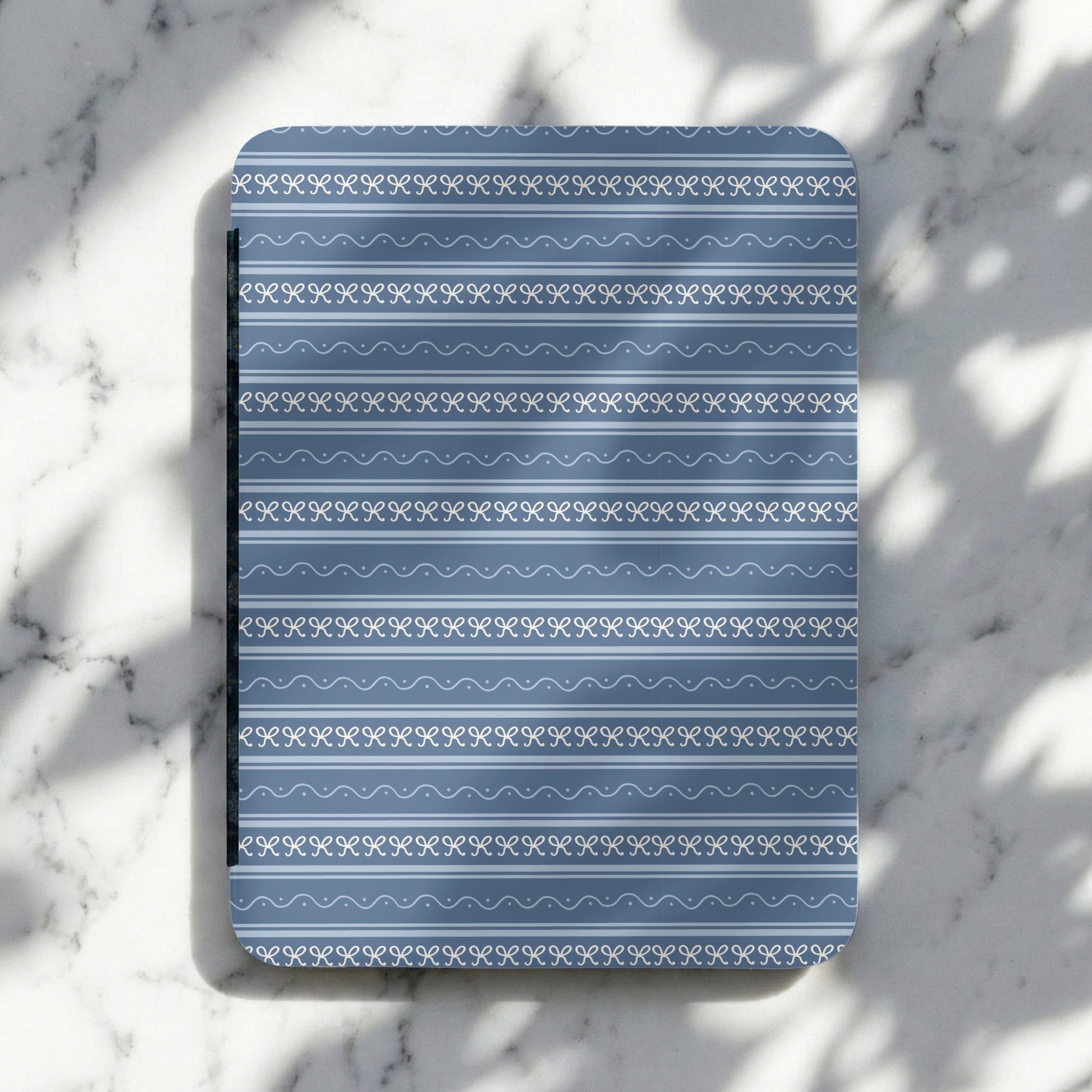 Navy Blue Pattern Case with Small White Swirl Lines