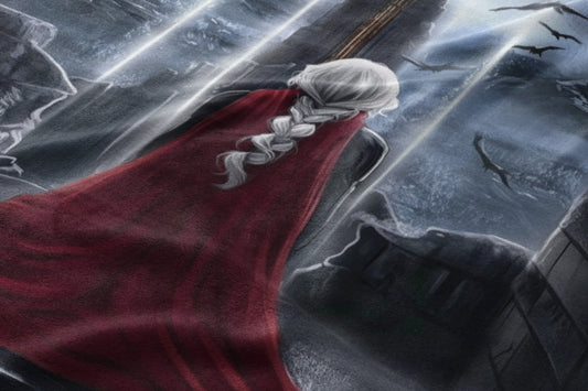 Fantasy Hero With Red Cape Blanket product