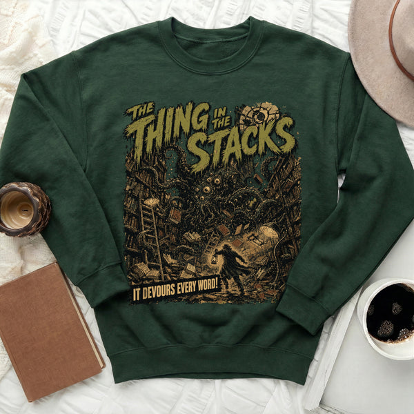 Thing In The Stacks Sweatshirt in Forest Green