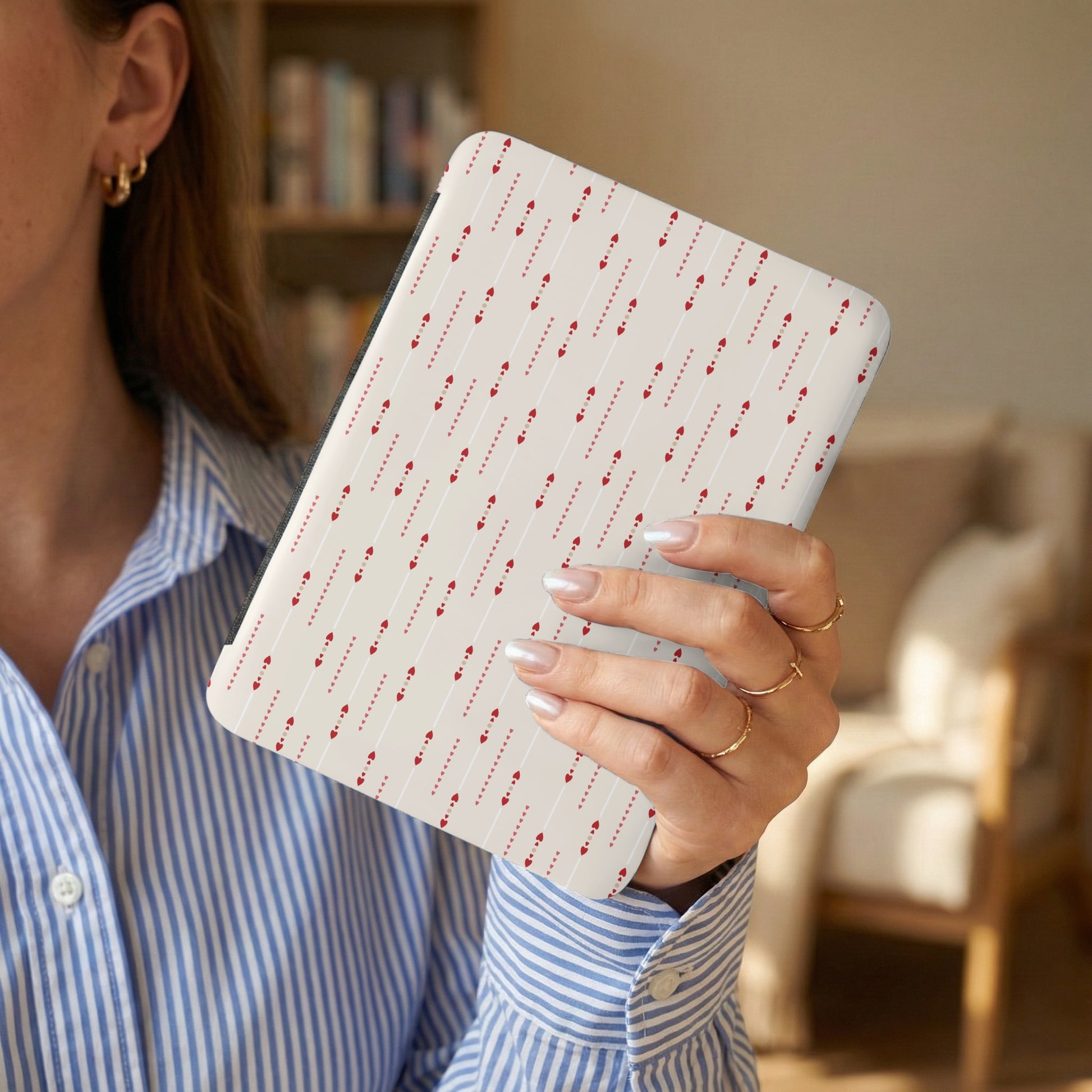 Sleek Red Dot Pattern Protective Tablet Case Cover