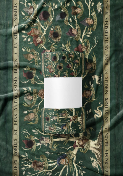 Antique Family Tree Green Tapestry Home Decor