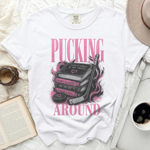 Pucking Around Romance Tee in White