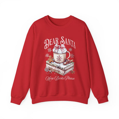 Dear Santa More Books Please Cozy Sweatshirt