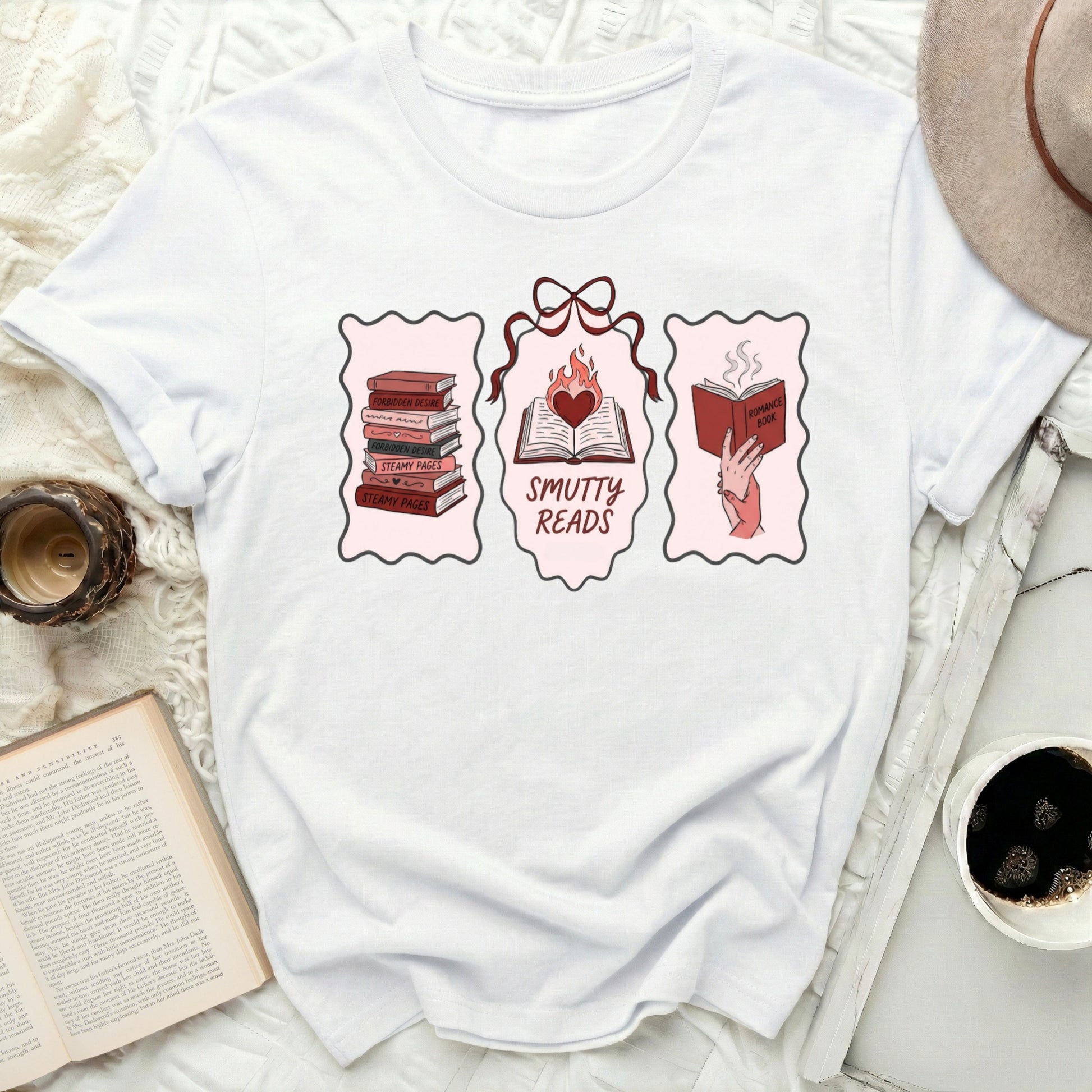Smutty Reads Forbidden Desire Romance Book T-shirt product type