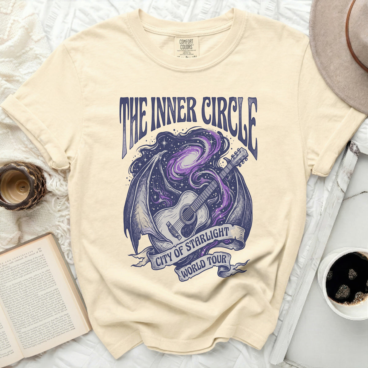 The Inner Circle City of Starlight World Tour t-shirt with guitar and galaxy design.