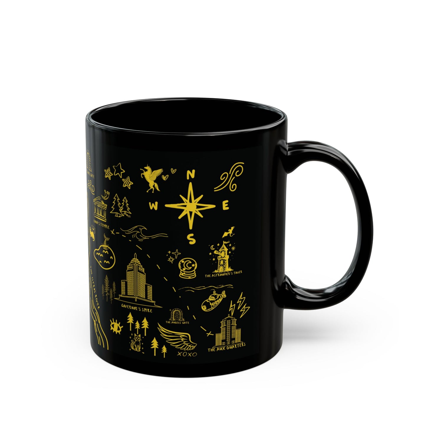 Black Crescent City Map Mug