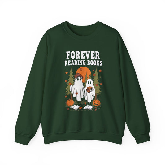 Forever Reading Books Ghosts Sweatshirt - MagicMerchEmporium