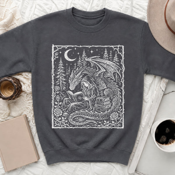 Moonlit Lorekeeper Sweatshirt in Dark Heather