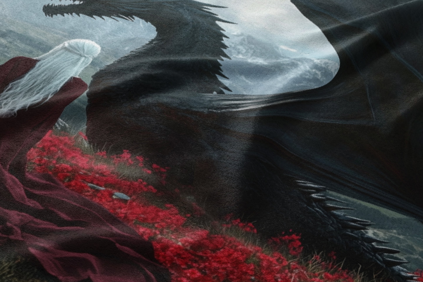 Majestic Dragon and Forest Scene Art Print