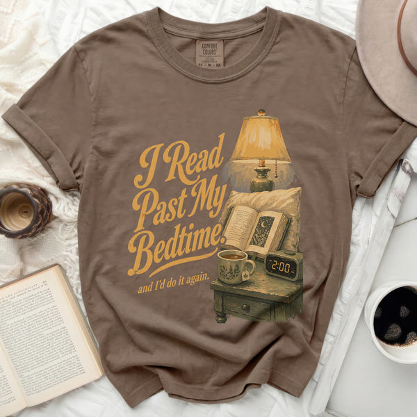 I Read Past My Bedtime Tee in Espresso