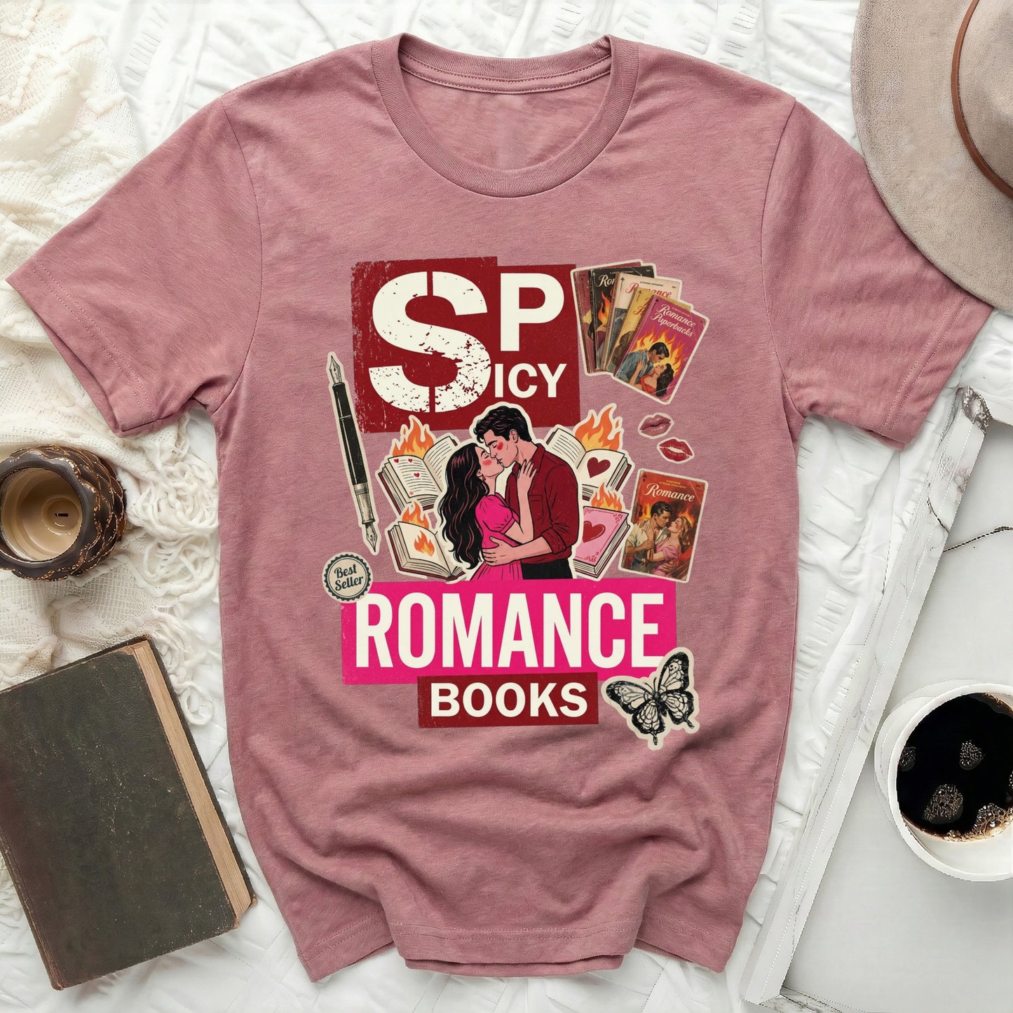 Spicy Romance Books Love Story Bestseller product type
Romance books
Spicy romance
Book lover
Reader shirt
Bookish apparel
Romance novel
Bookworm gift
Literary shirt
Kissing couple
Love story
Reading life
Best seller
Book club
Fictional world
Book graphic
Reader fashion
Romantic tale
Book inspired
Spicy read
Love books