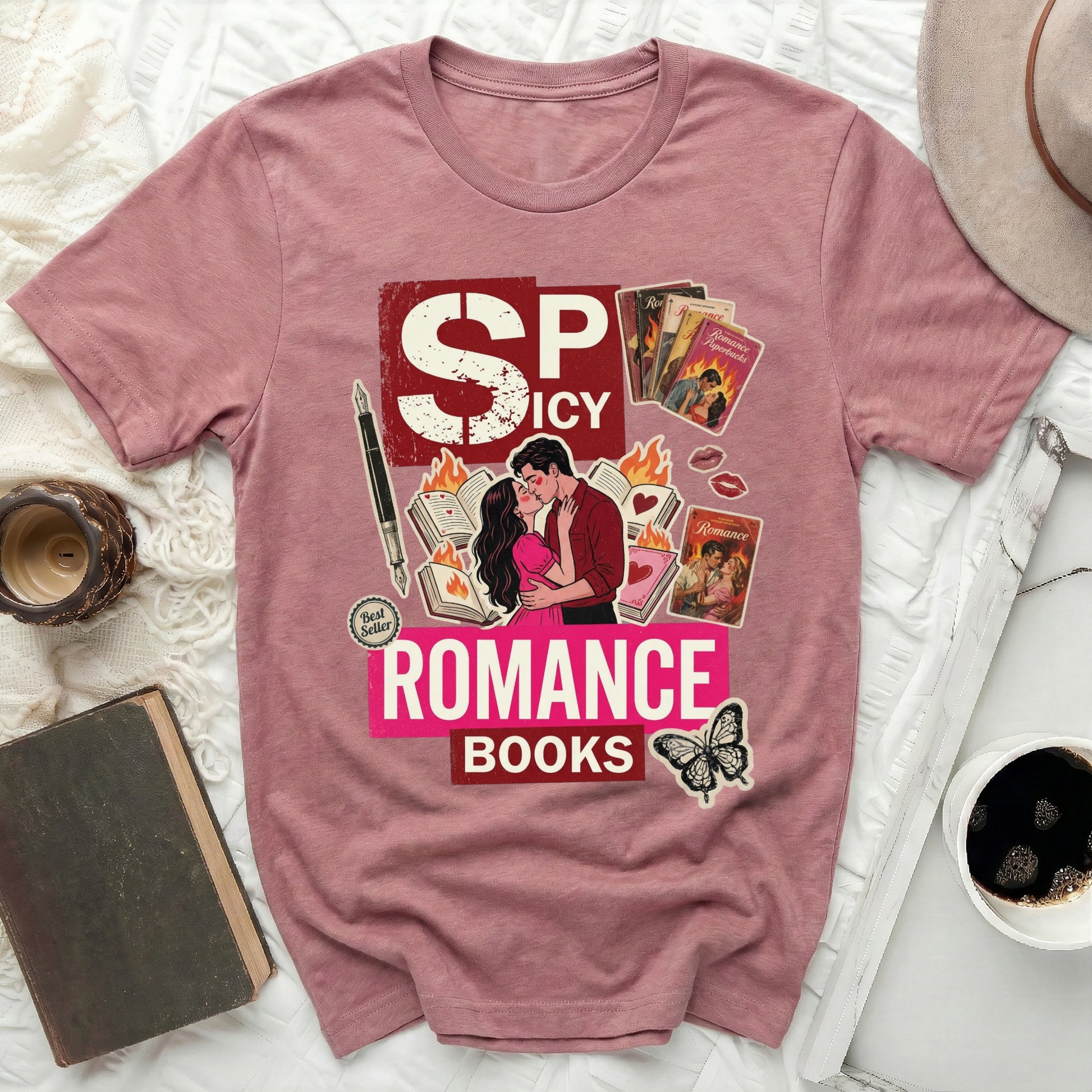 Spicy Romance Books Love Story Bestseller product type
Romance books
Spicy romance
Book lover
Reader shirt
Bookish apparel
Romance novel
Bookworm gift
Literary shirt
Kissing couple
Love story
Reading life
Best seller
Book club
Fictional world
Book graphic
Reader fashion
Romantic tale
Book inspired
Spicy read
Love books