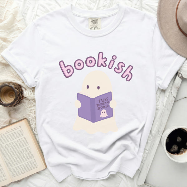 Bookish Ghost Tee in White