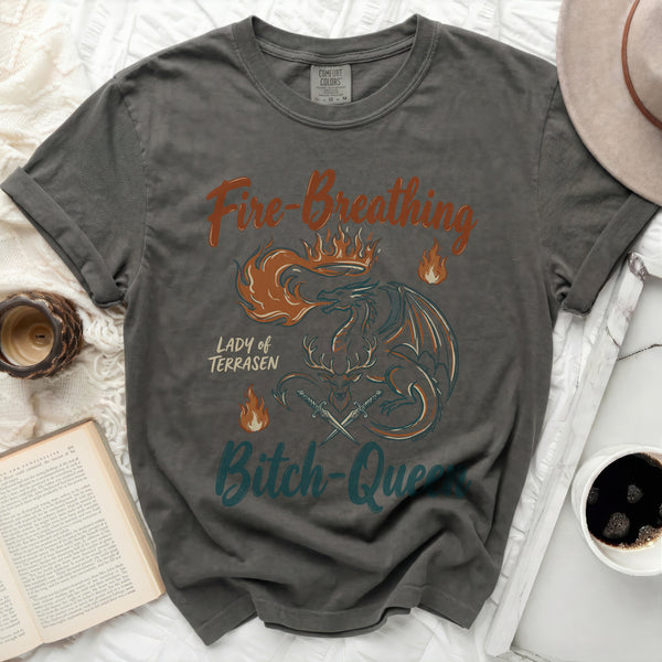 Fire-Breathing BQ Tee in Pepper