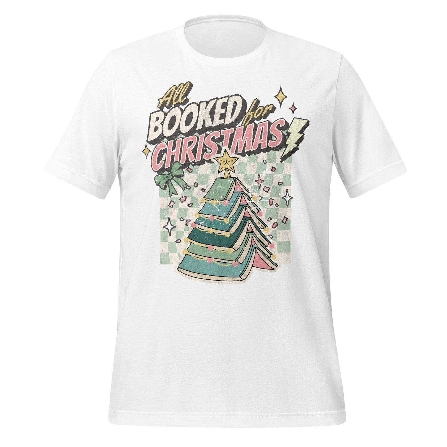All Booked for Christmas festive t-shirt