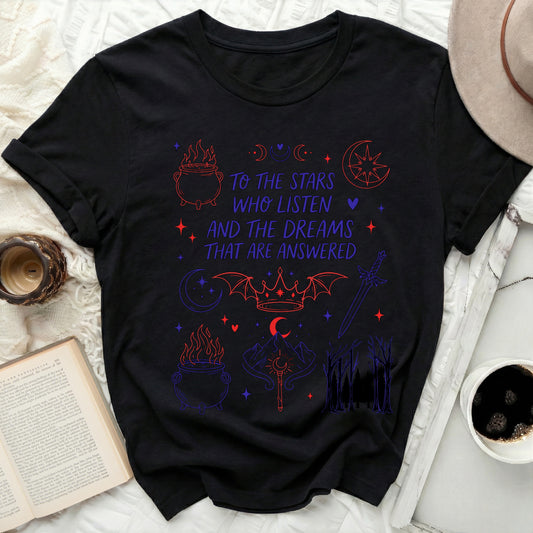 Stars Who Listen Dreams That Are Answered T-Shirt
Fantasy Shirt
Celestial Design
ACOTAR Inspired
Stars Who Listen
Dreams Answered
Witchy Apparel
Magical Clothing
Moon Phases Top
Cauldron Graphic
Crown Wings Tee
Sword Design
Mountain Print
Dark Academia
Book Lover Gift
Fae Inspired
Night Sky Art
Mythical Creatures
Indie Aesthetic
Spiritual Shirt
Unisex T-Shirt