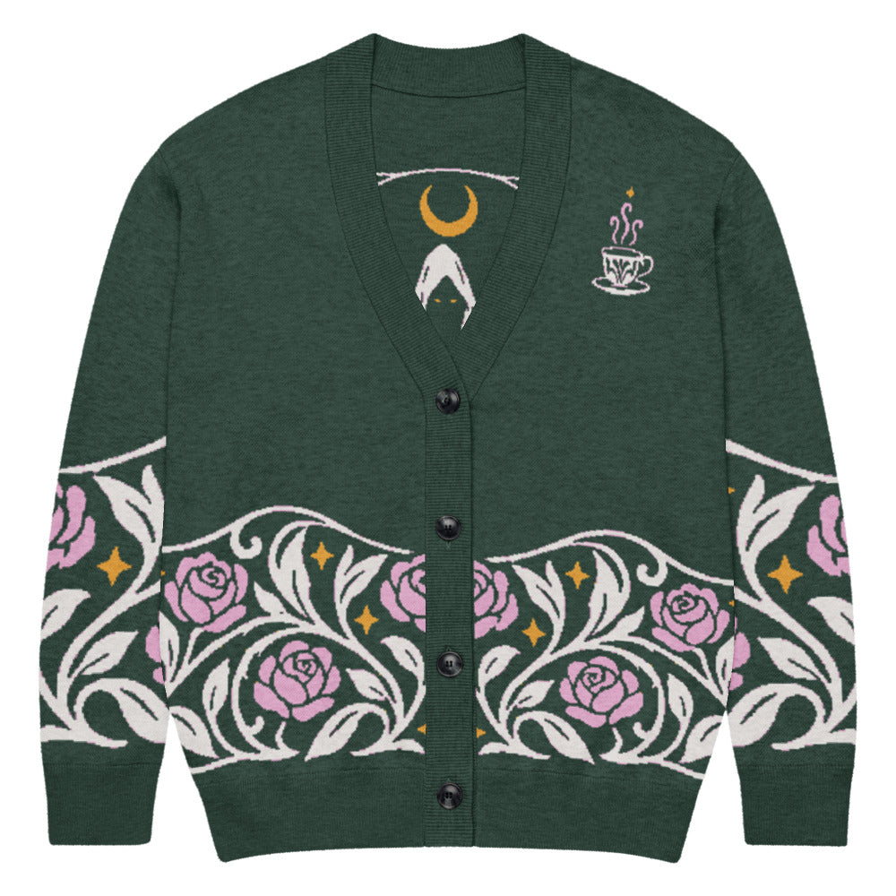 The Suriel Tarot Knitted Cardigan flat front