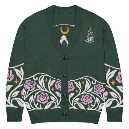 The Suriel Tarot Knitted Cardigan flat front