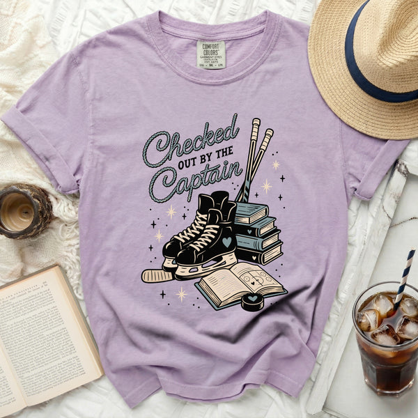 Captain's Checkmate Hockey Fan Tee in Orchid