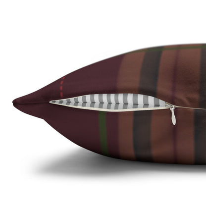 Cozy Multicolored Striped Zippered Cushion Pillow