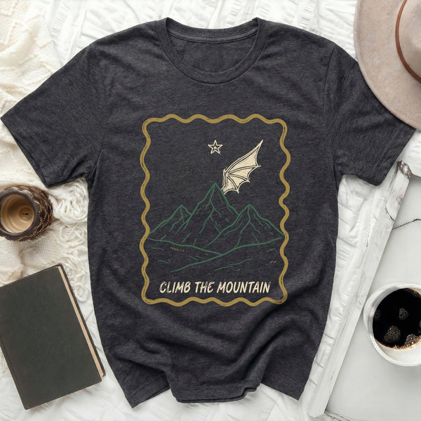 Dragon Wing Peak Tee in Dark Grey Heather