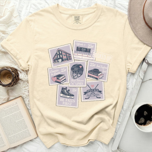 Pucks & Plot Twists Tee in Ivory