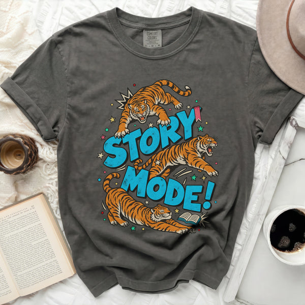 Story Mode Tiger Tee in Pepper