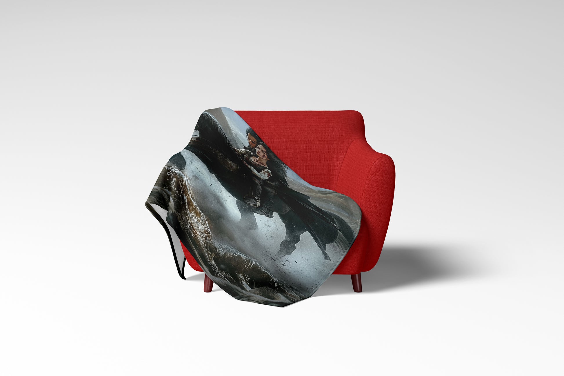 Epic Fantasy Dragon Battle Throw Blanket product