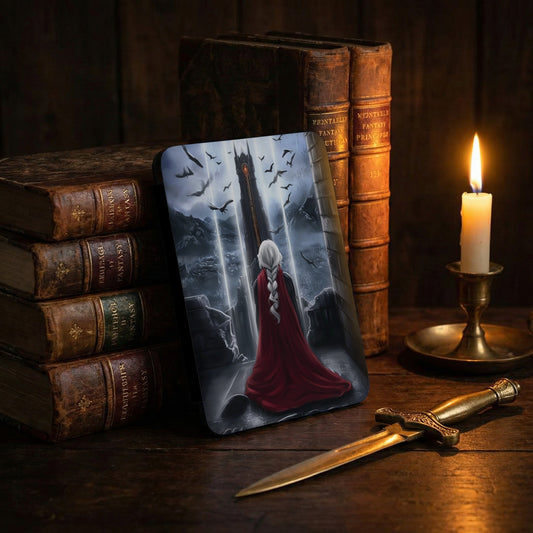 Dark Tower Fantasy Art Woman Red Cloak Birds product type