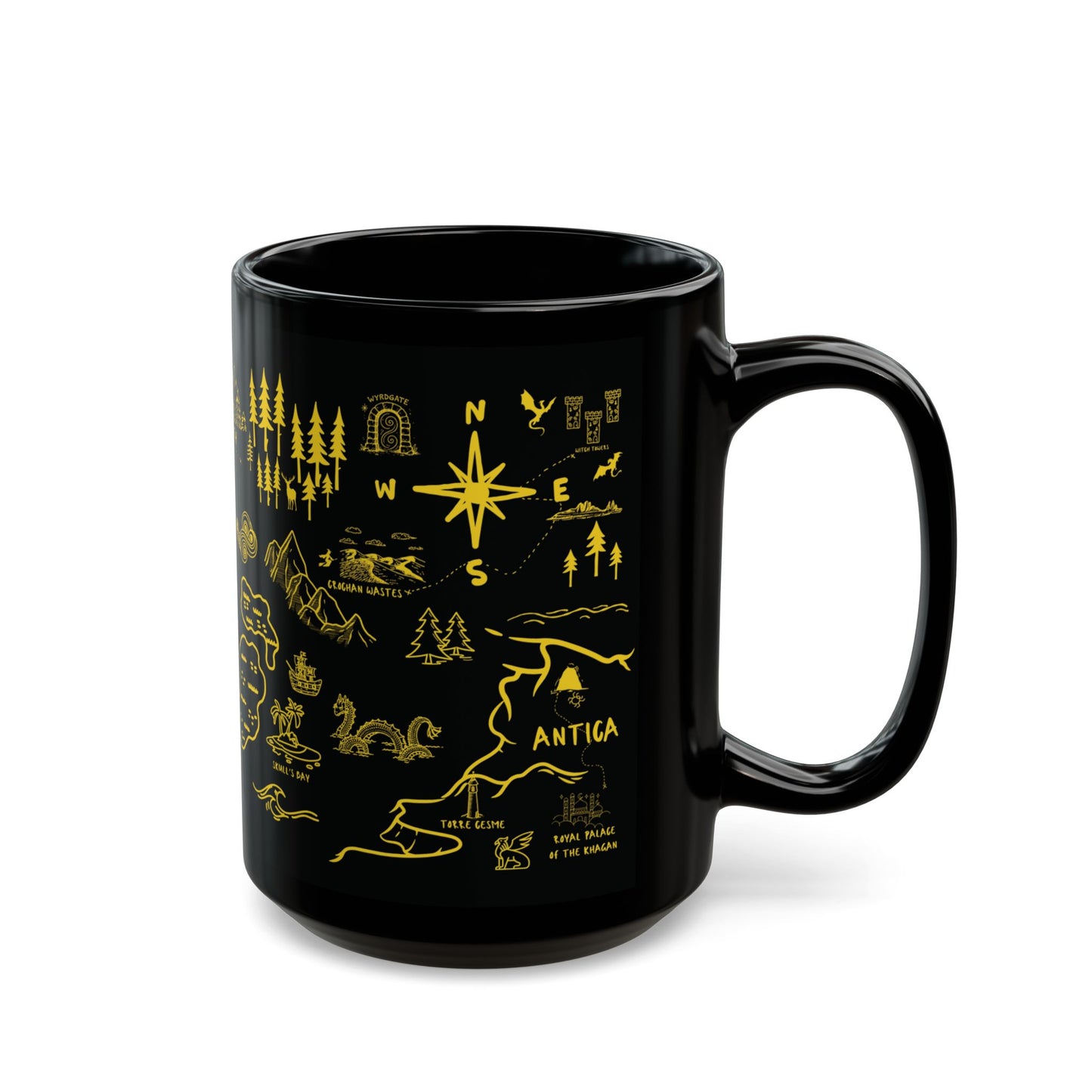 Black Throne of Glass Map Mug