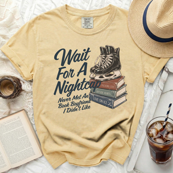 Hockey Nightcap Romance Tee in Butter