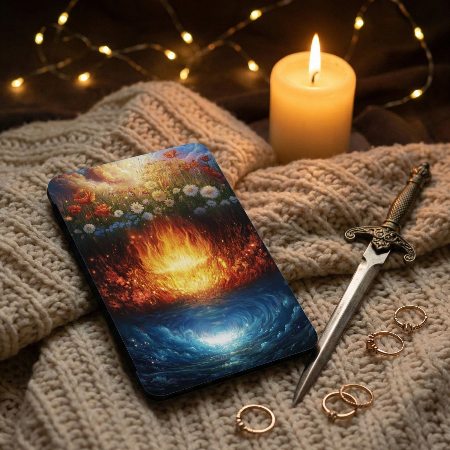 Fire Water Vortex Blooming Field Fantasy Case product type
