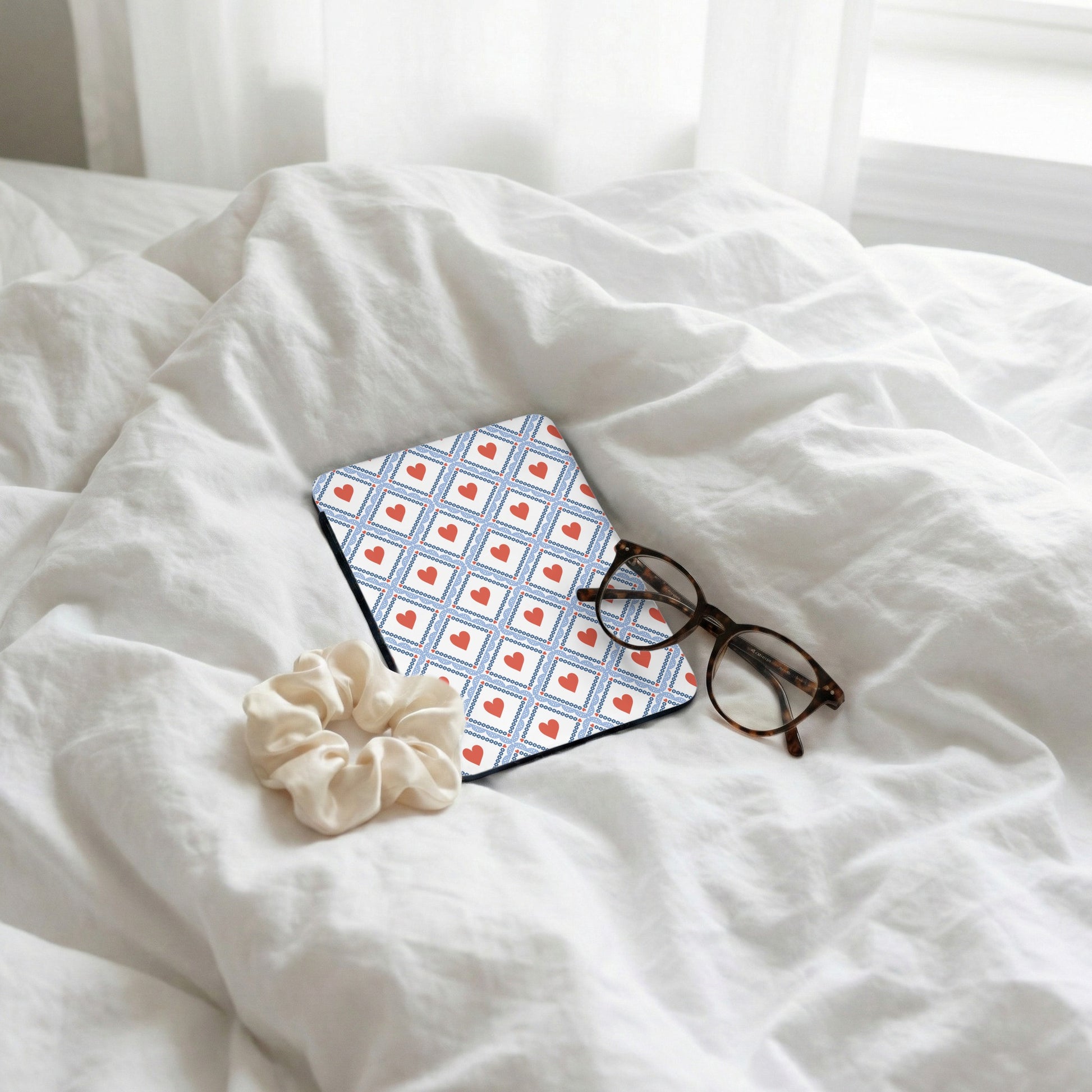 Heart Patterned Case for Glasses and Accessories