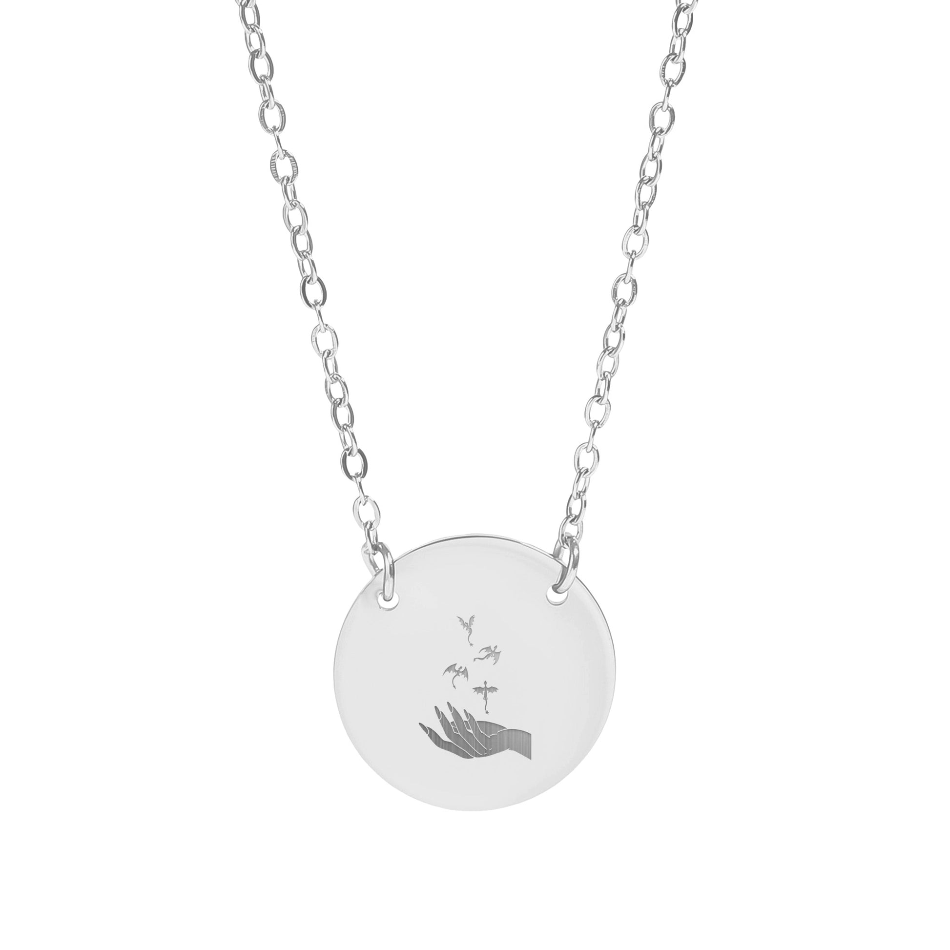Elegant Round Pendant Necklace with Birds Design