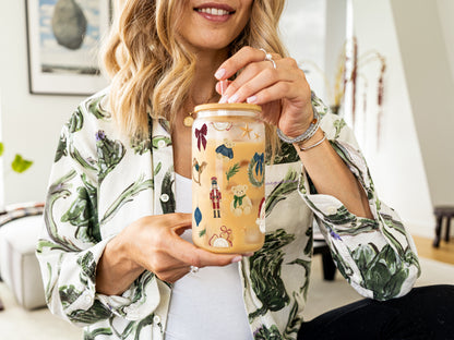 Festive Nutcracker and Bear Printed Drinking Cup