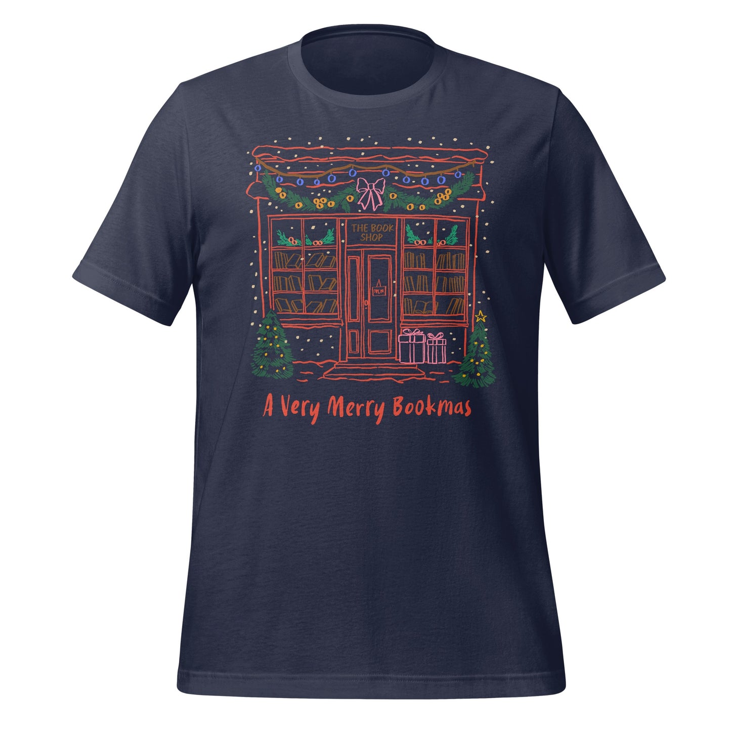 A Very Merry Bookmas Holiday Graphic Unisex T-Shirt