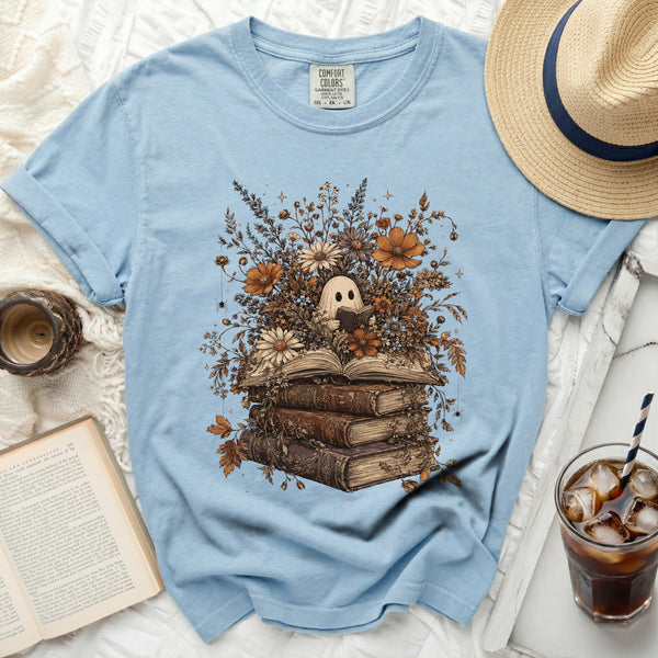 Reading Ghost Tee in Chambray