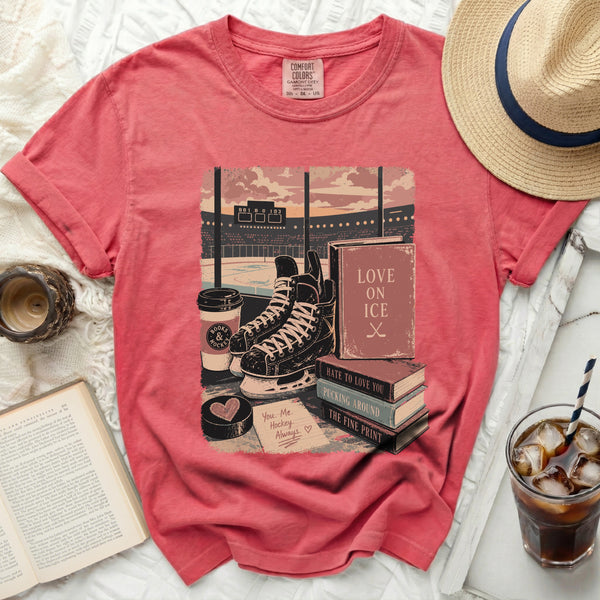 You. Me. Hockey. Always. Tee in Watermelon