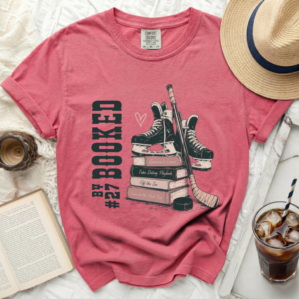 Booked for Hockey Romance Tee in Crunchberry