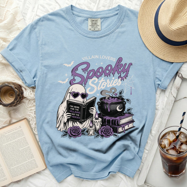 Spooky Ghost Tee in Chambray