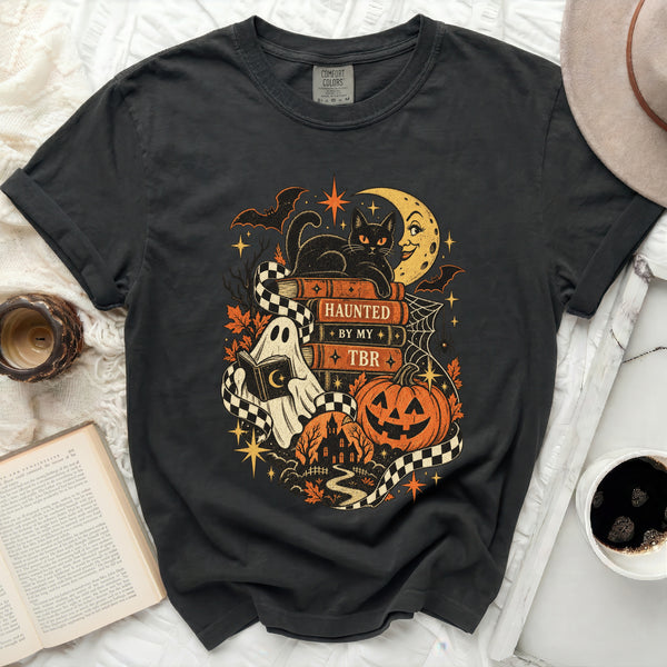 Haunted TBR Ghost Tee in Black